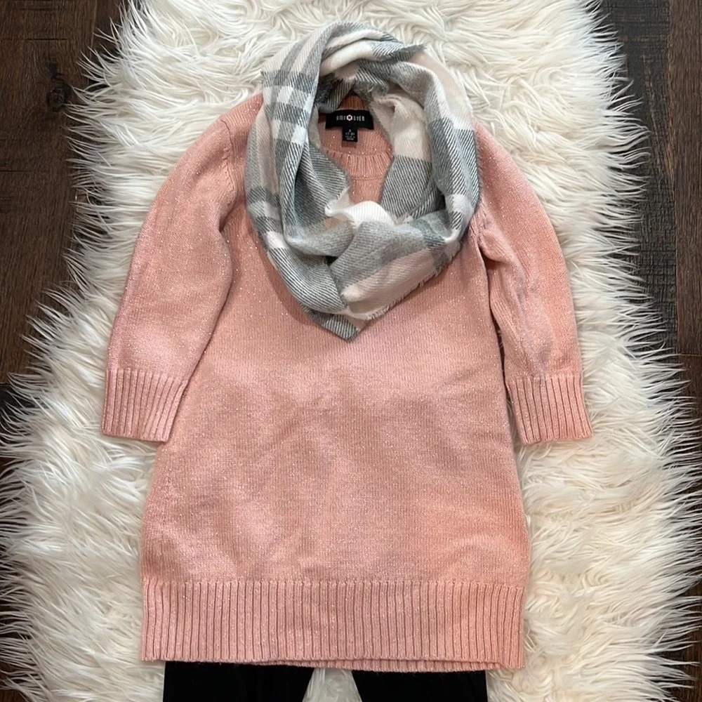 Adorable Amy Byer Sweater, Scarf, and Leggings